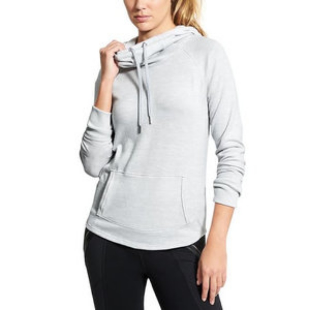 Athleta Techie Sweat Hoodie in Heather Gray